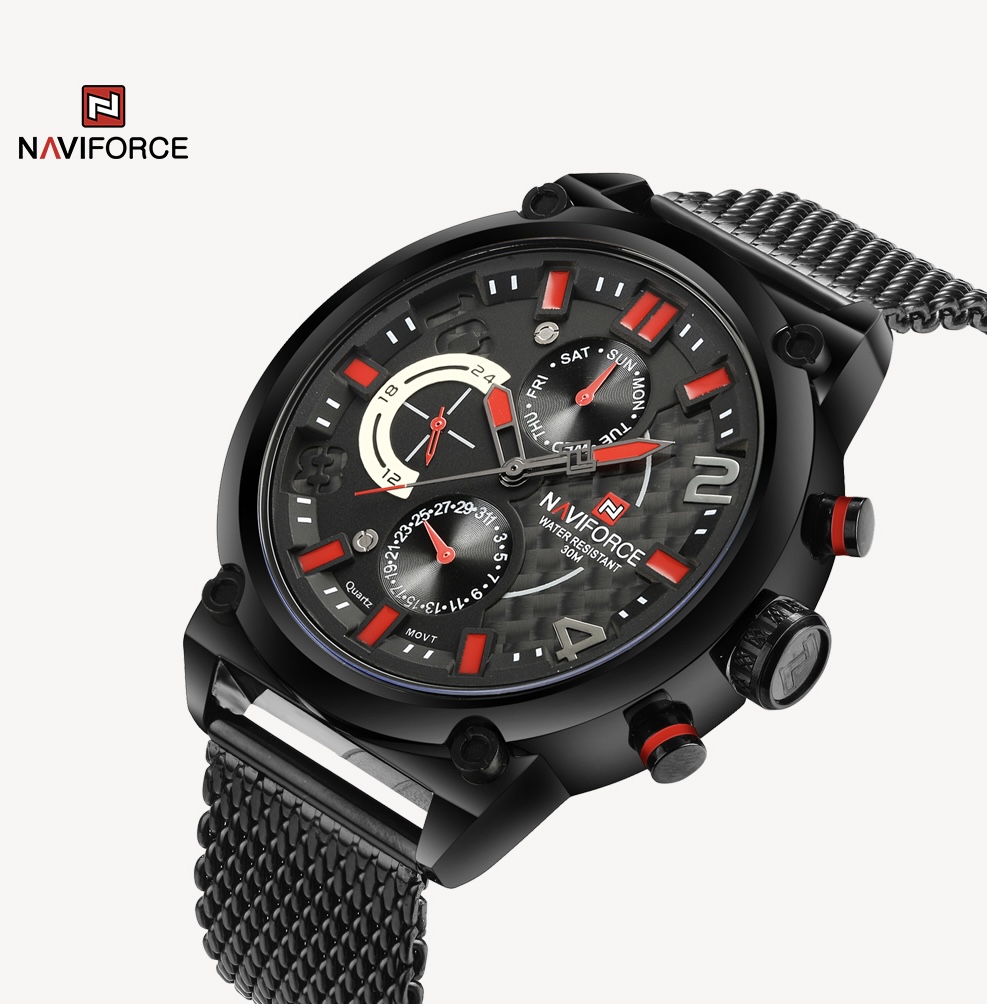 NWN_9068S_B/R NaviForce NF9068S Black/Red