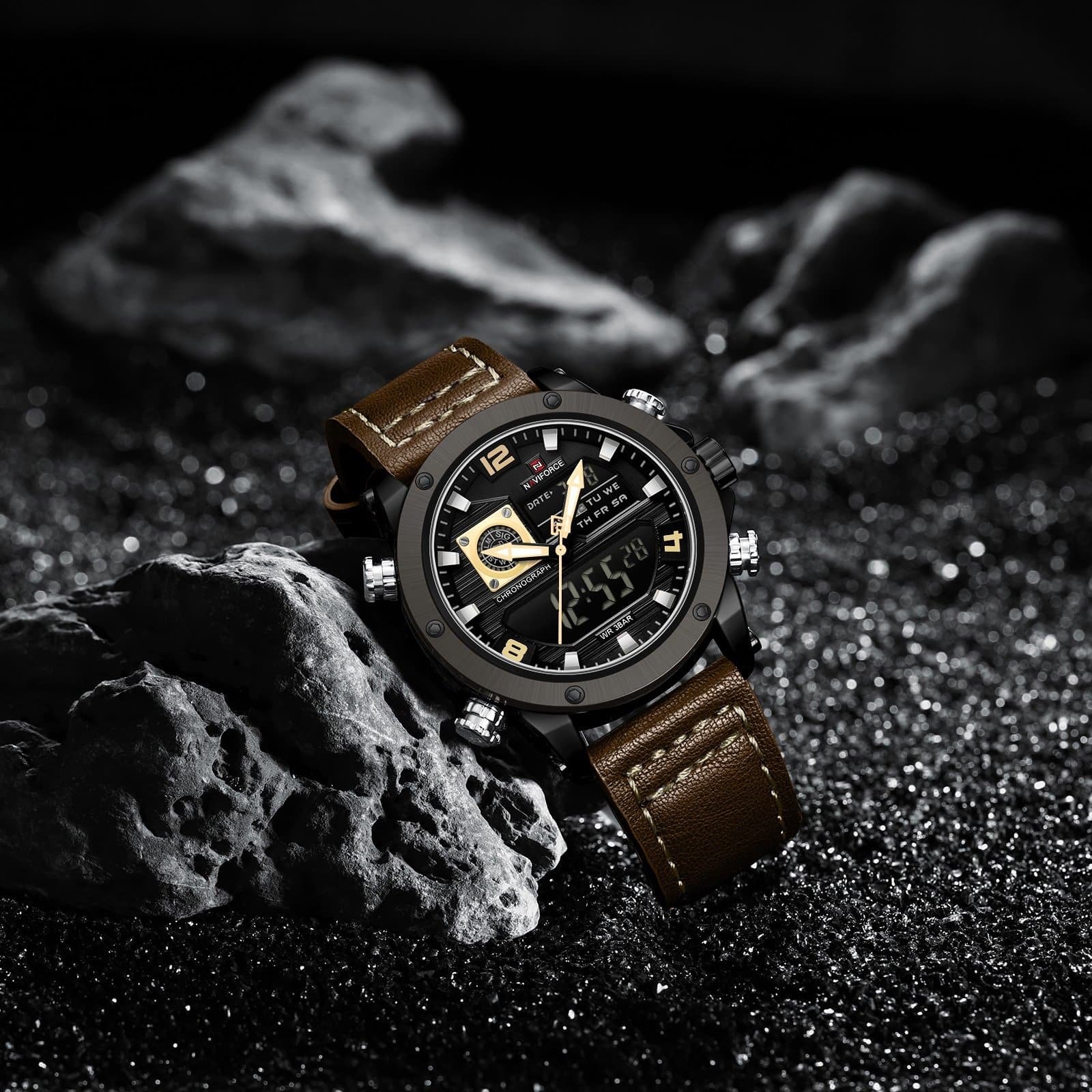 NWN_NF9236_B/BN NaviForce NF9236-Black/Brown