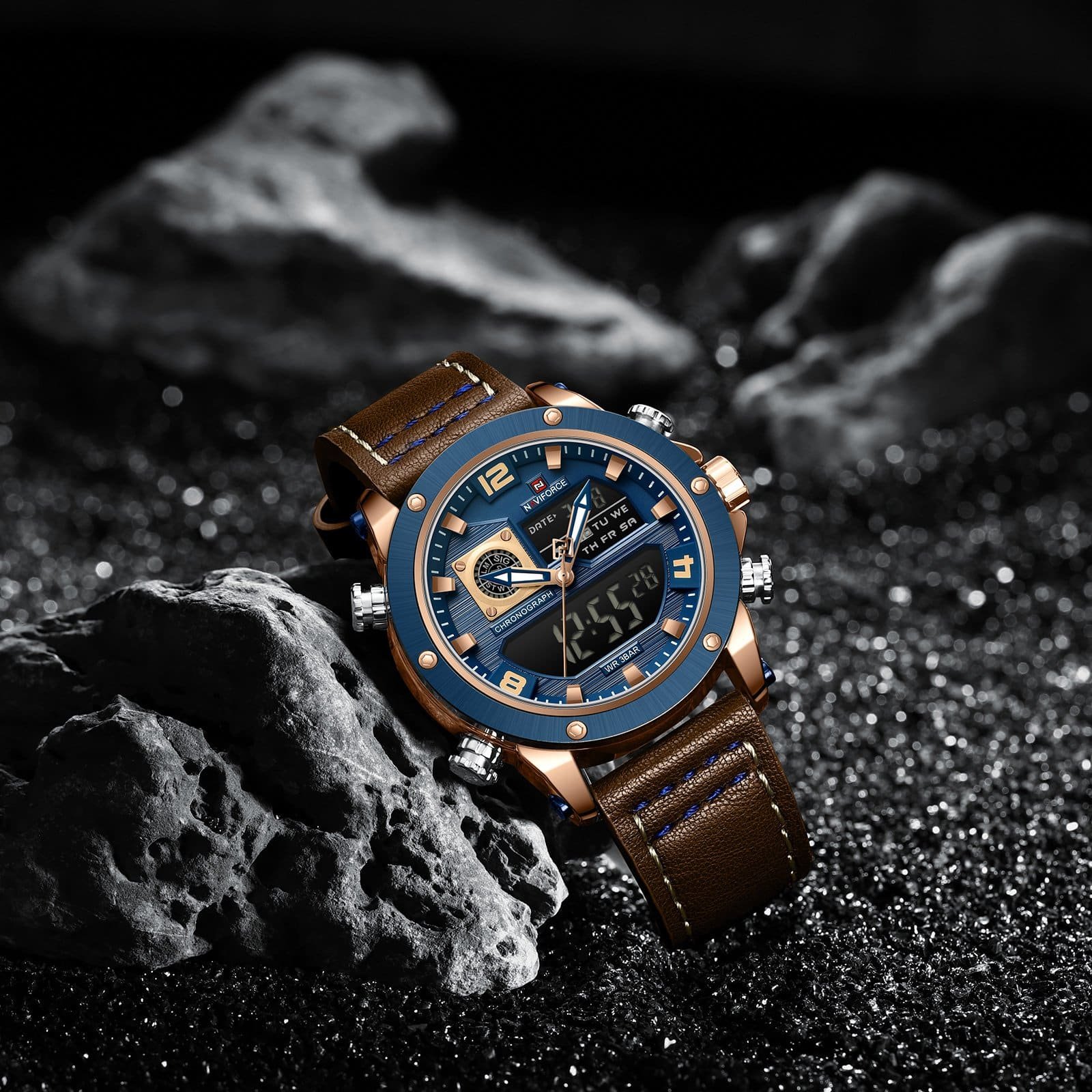 NWN_NF9236_BE/BN NaviForce NF9236-Blue/Brown