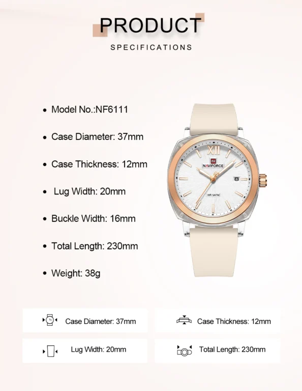 NaviForce Watch NF6111-Blue 8