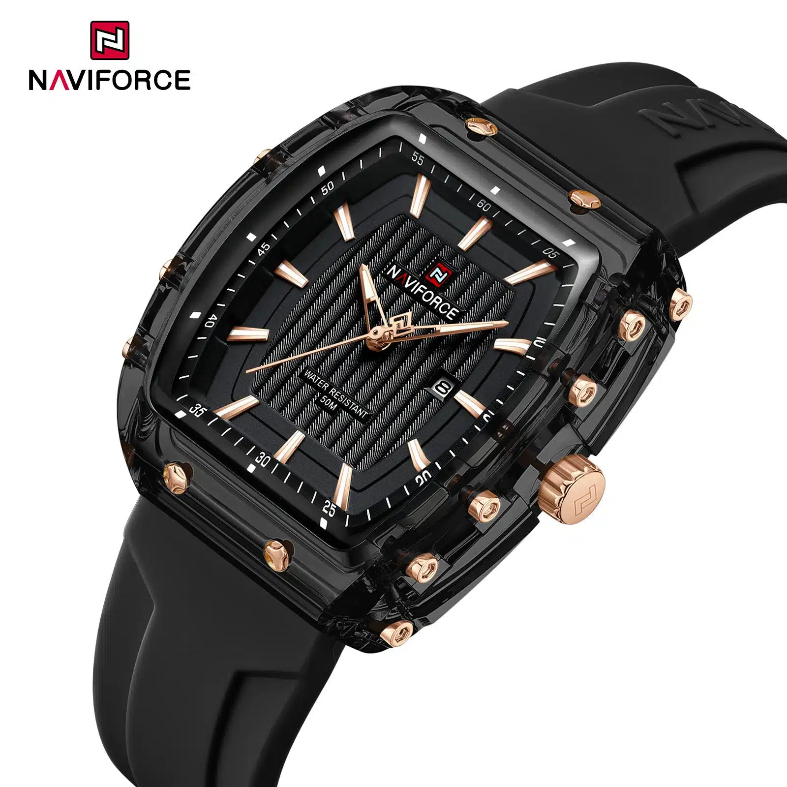 NWN_NF7124_B/RG NaviForce NF7124-Black/RoseGold