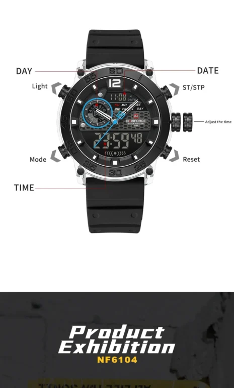 NaviForce Watch NF6104-Grey/White 7