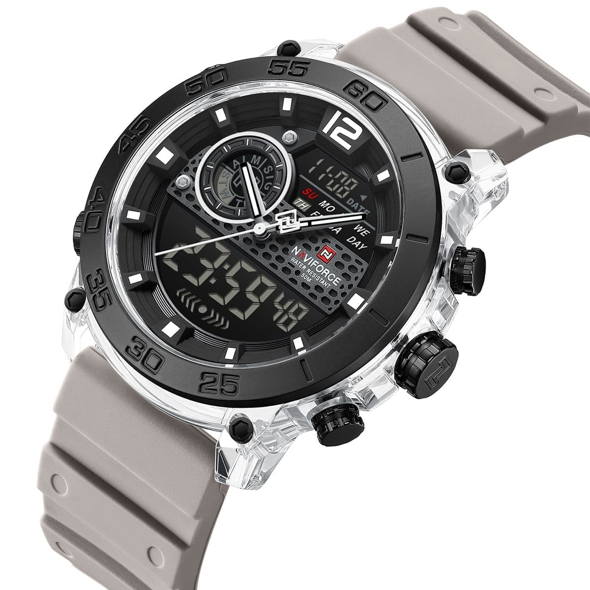 NWN_NF6104_W/GY NaviForce NF6104-White/Grey