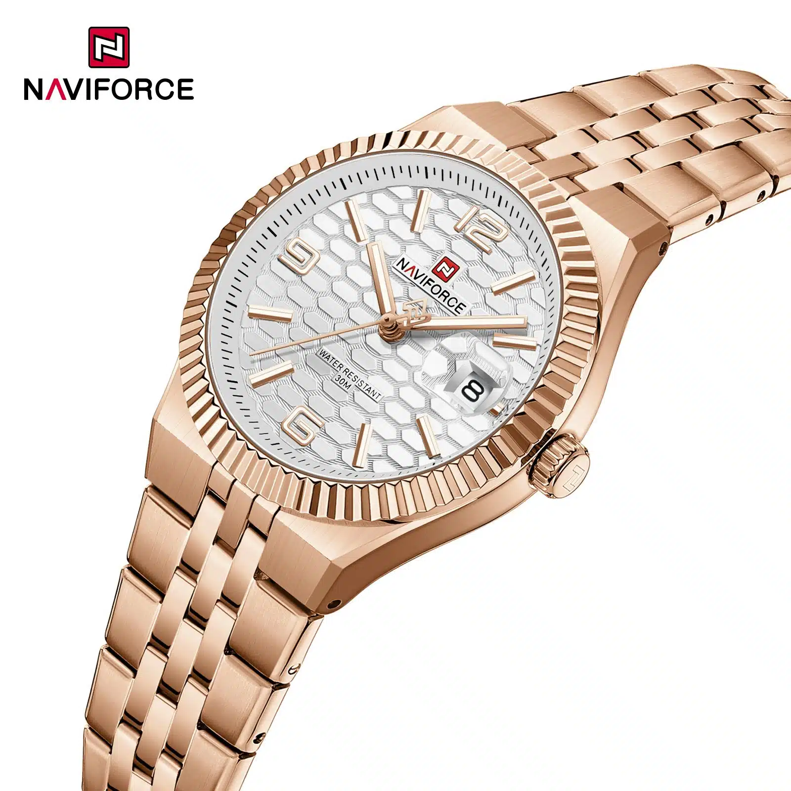 NWN_NF5079_RG/W NaviForce NF5079-RoseGold/White