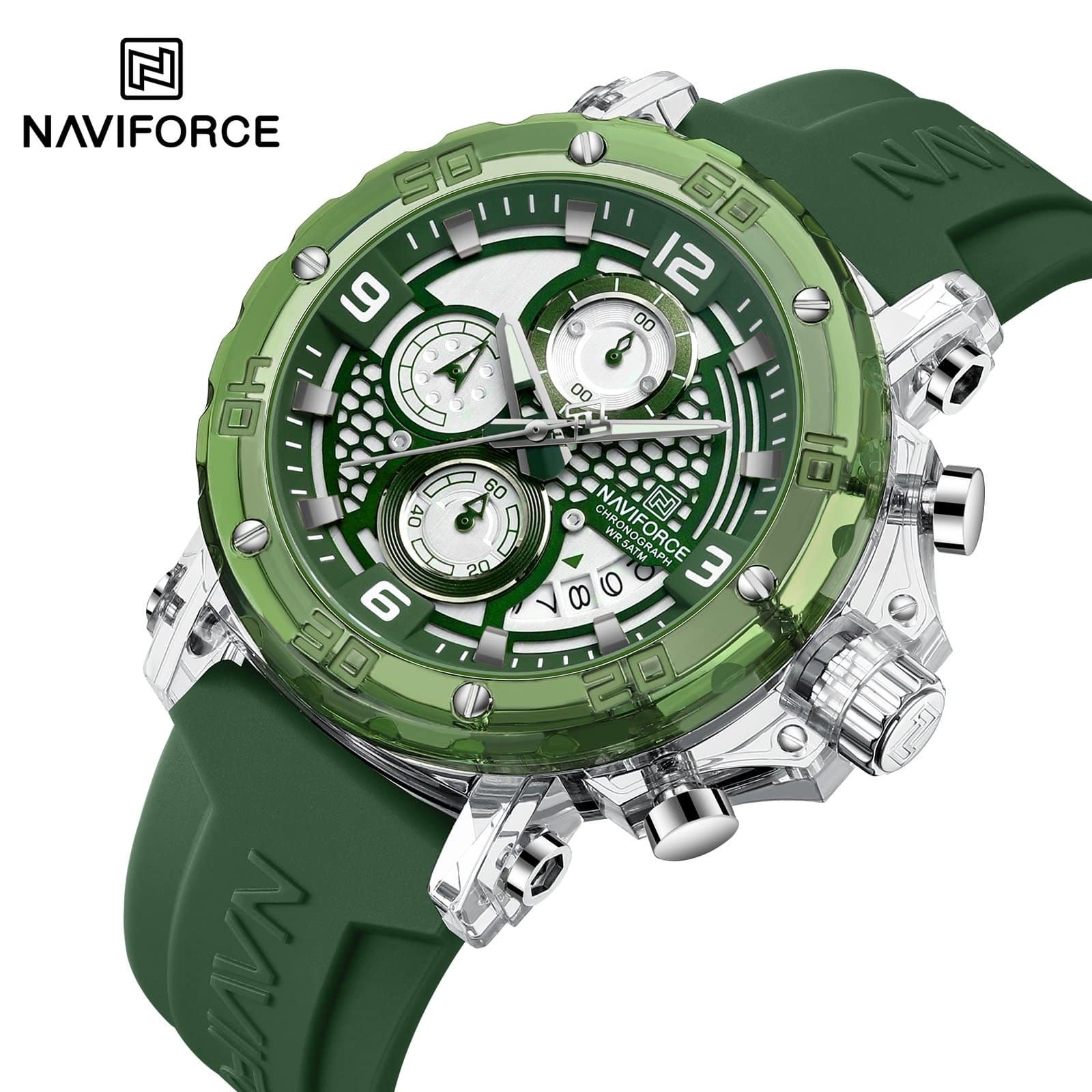 NWN_NF7123_GN/S NaviForce NF7123-Green/Silver