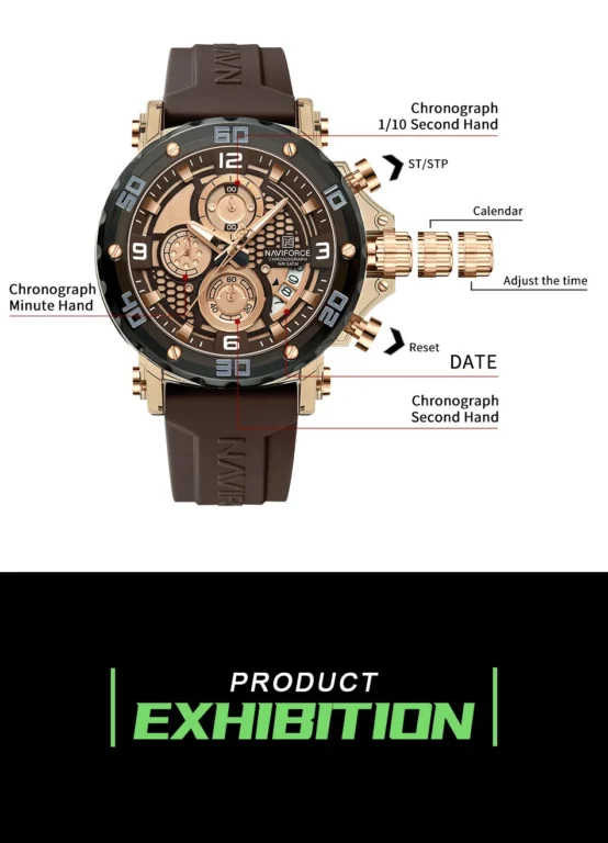 NaviForce Watch NF7123-Green/Silver 10