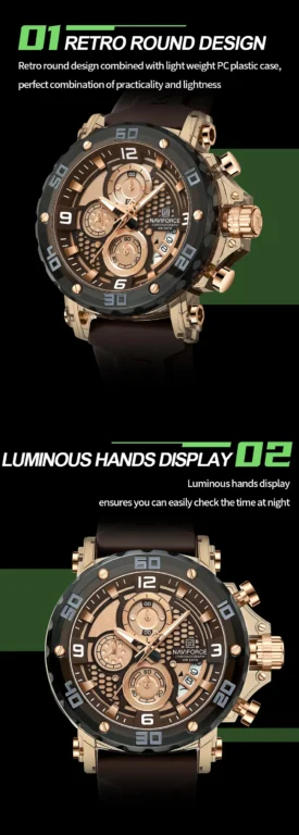NaviForce Watch NF7123-Green/Silver 14