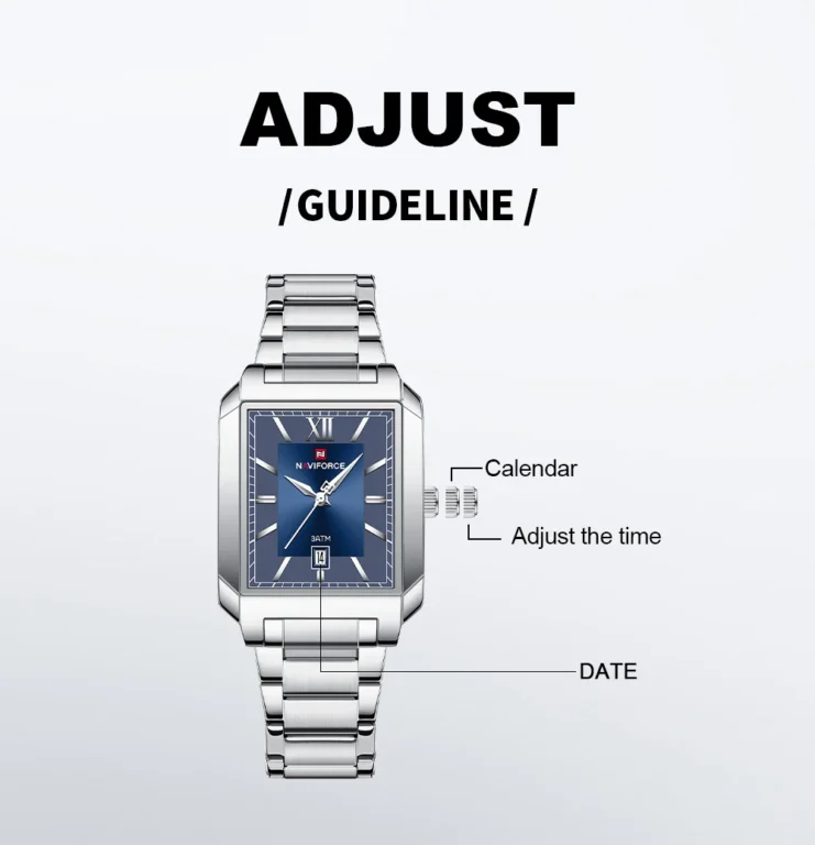 NaviForce NF9251-Silver Couple Watch 8