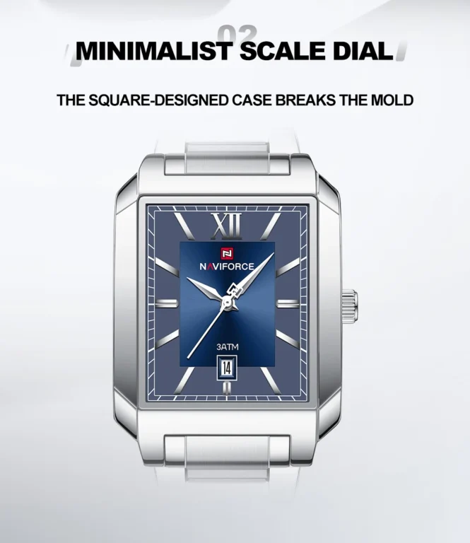 NaviForce NF9251-Silver Couple Watch 10