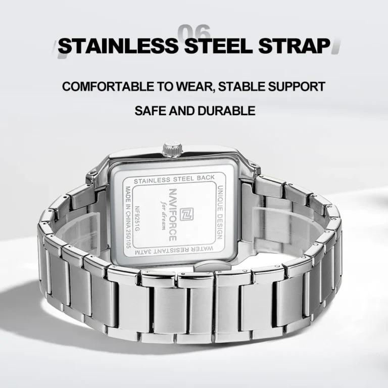 NaviForce NF9251-Silver Couple Watch 14