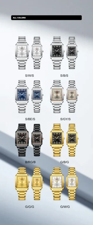 NaviForce NF9251-Silver Couple Watch 20