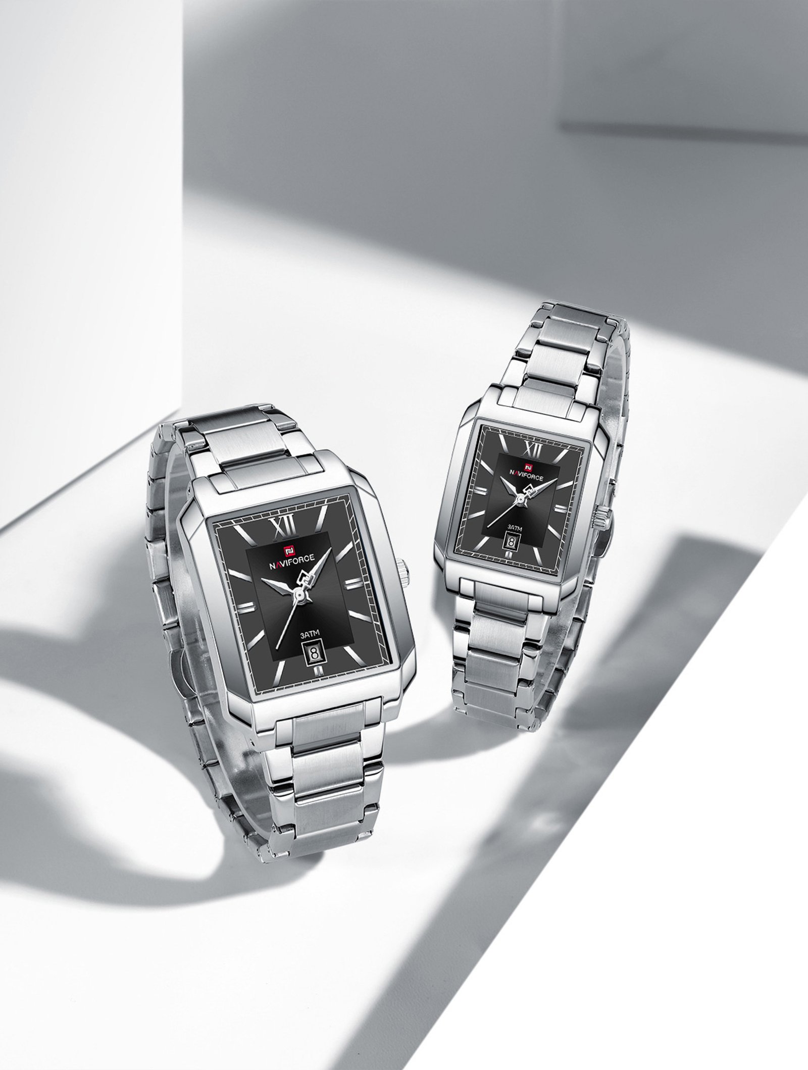 NWN_NF9251_S/B NaviForce NF9251-Silver/Black Couple