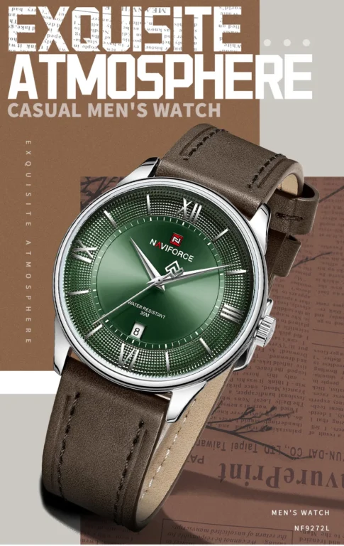 NaviForce Watch NF9272L-Green/Brown 7
