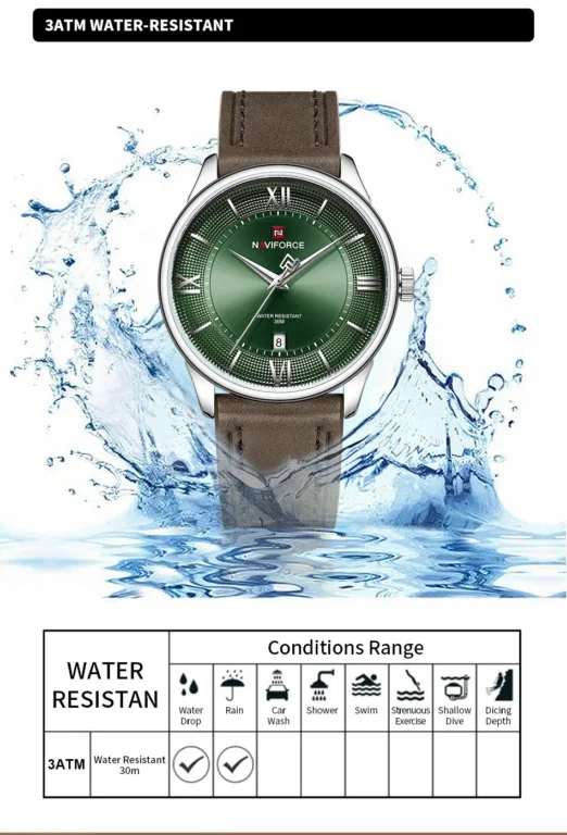NaviForce Watch NF9272L-Green/Brown 10