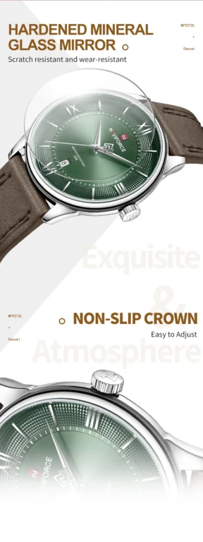 NaviForce Watch NF9272L-Green/Brown 13