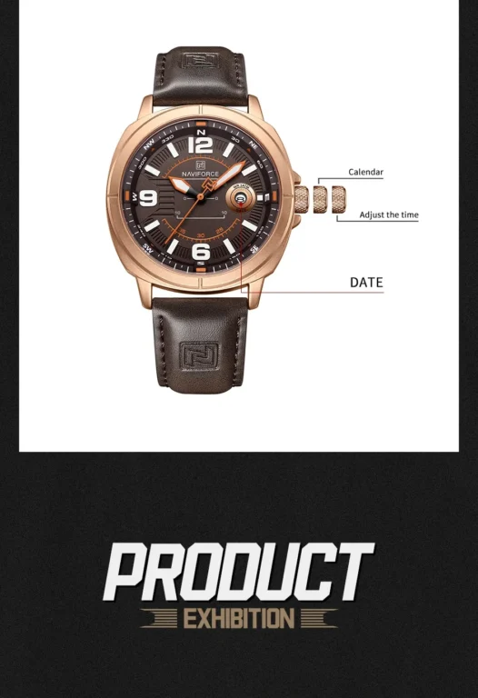 NaviForce Watch NF8078 - RoseGold/Brown 9