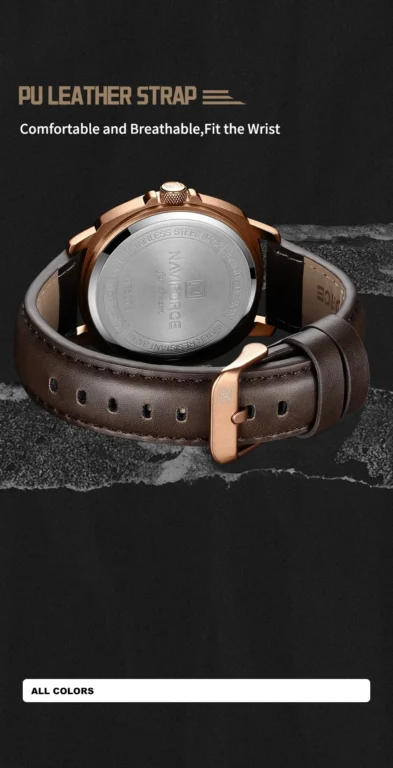 NaviForce Watch NF8078 - RoseGold/Brown 16