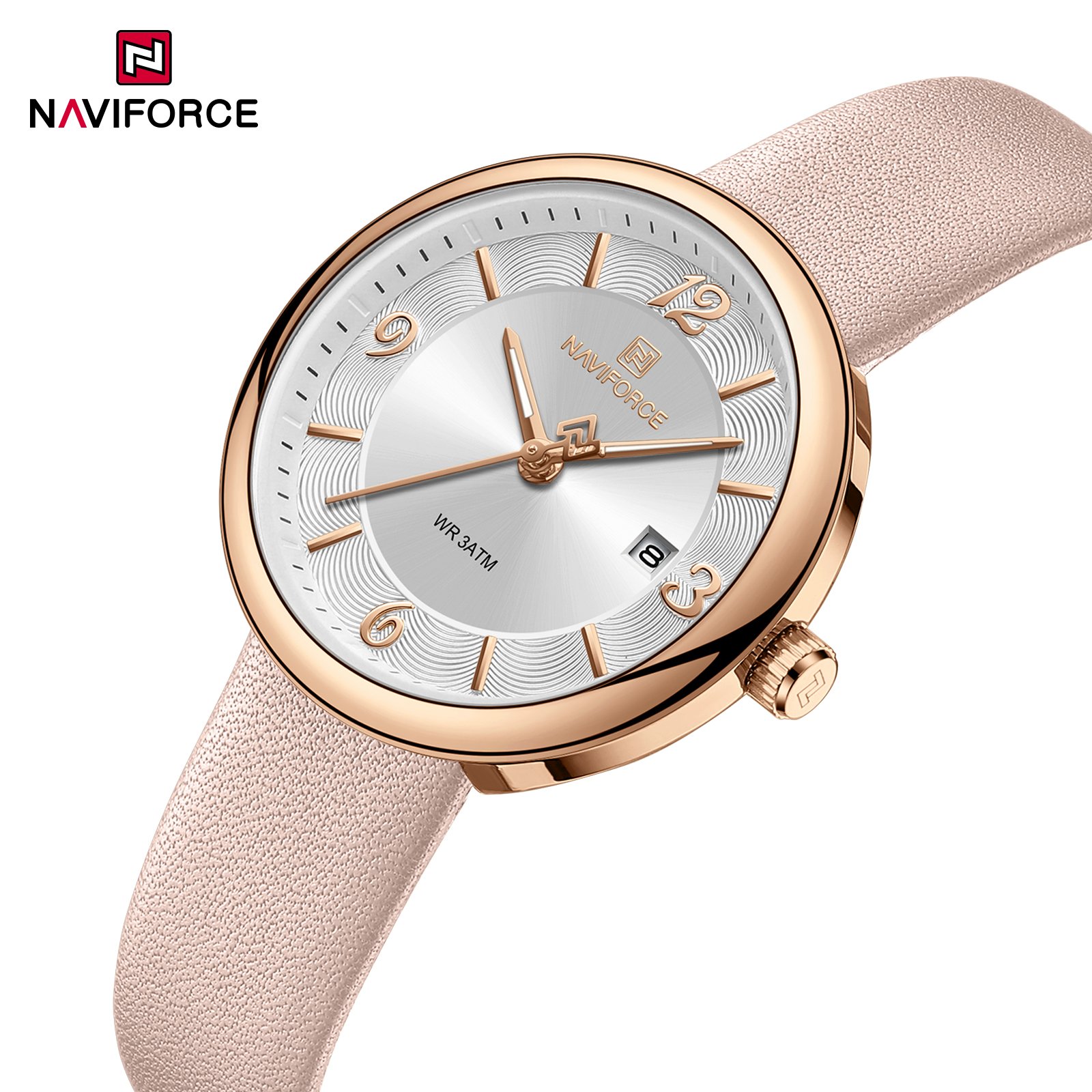 NWN_NF5076_RG/W/CP NaviForce NF5076 – RoseGold/White/ChampagenePink