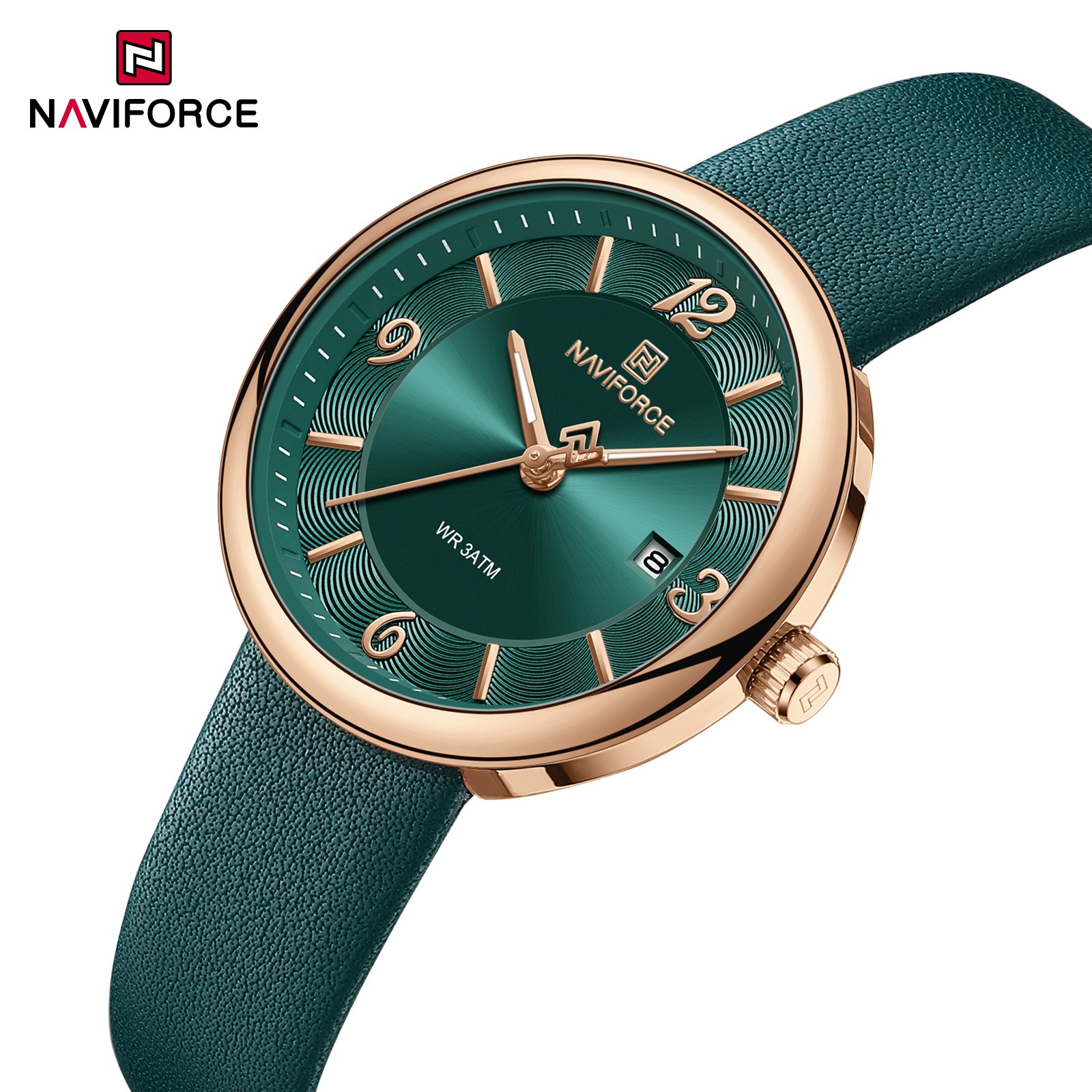 NWN_NF5076_GN/RG NaviForce NF5076 – Green/RoseGold