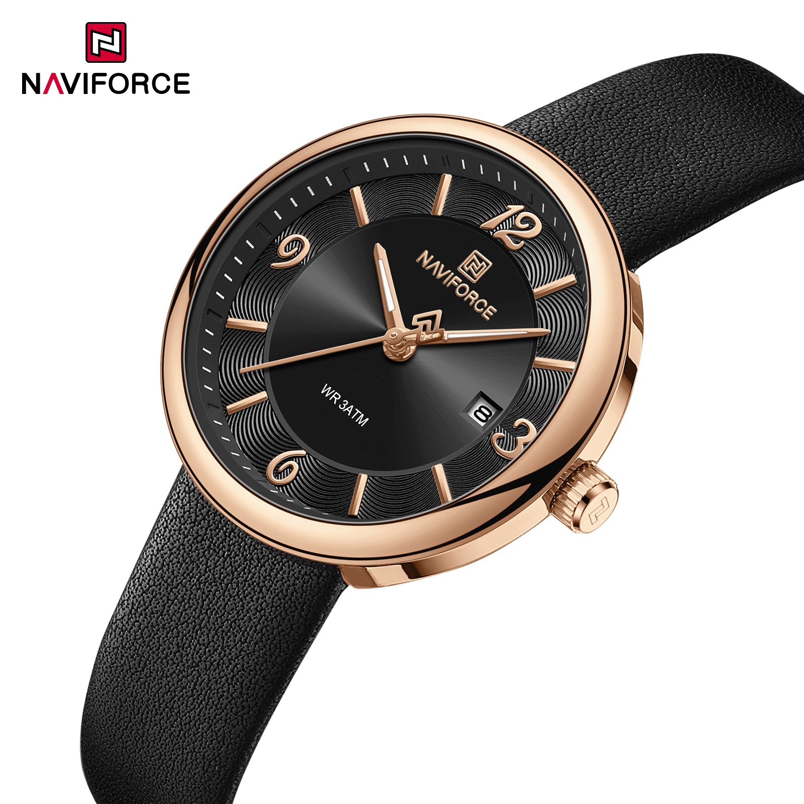 NWN_NF5076_B/RG NaviForce NF5076 – Black/RoseGold