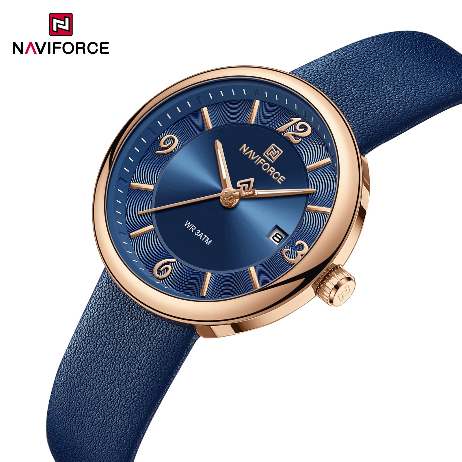 NWN_NF5076_B/RG NaviForce NF5076 – Blue/RoseGold