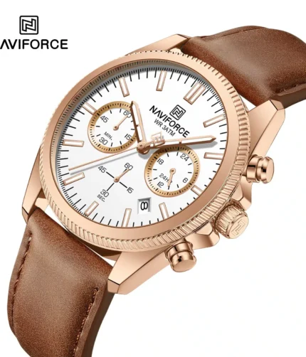 Home 9 NaviForce NF8082L – RoseGold/White/OrangeBrown