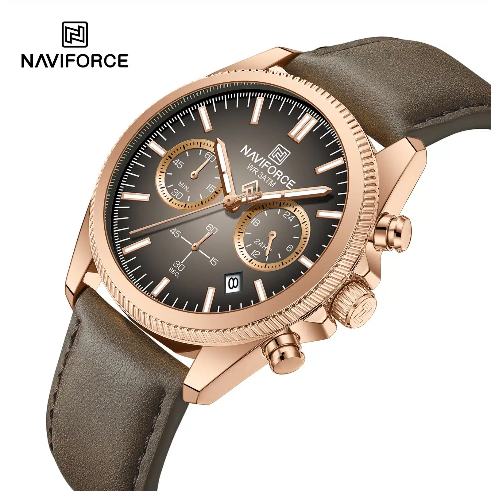 NWN_NF8082L_RG/GY/DB NaviForce NF8082L – RoseGold/Grey/DarkBrown