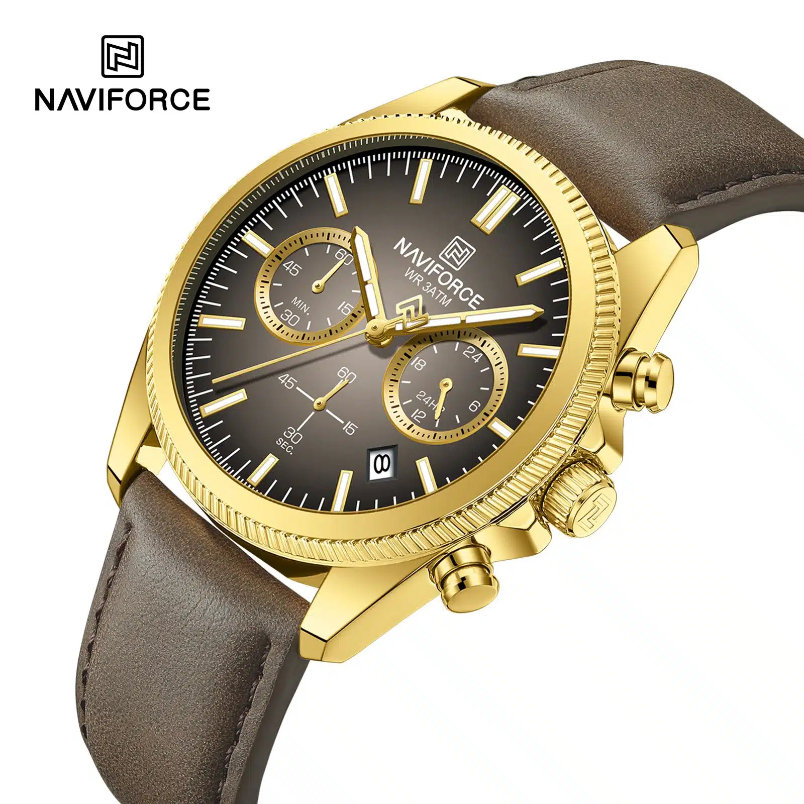 NWN_NF8082L_GN/GY/DB NaviForce NF8082L – Golden/Grey/DarkBrown