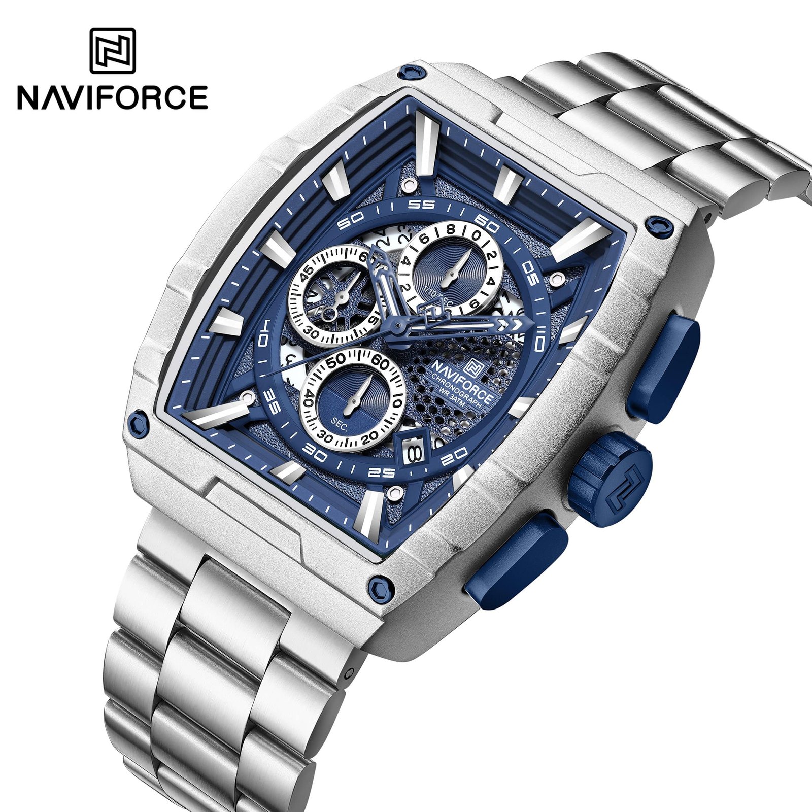 NWN_NF8066_S/B NaviForce NF8066 – Silver/Blue