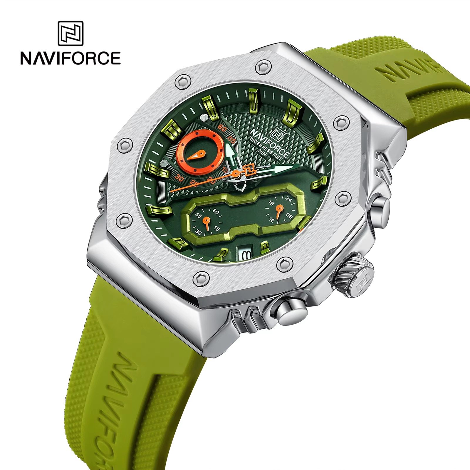 NWN_NF8035L_GN/S NaviForce NF8035L – Green/Silver