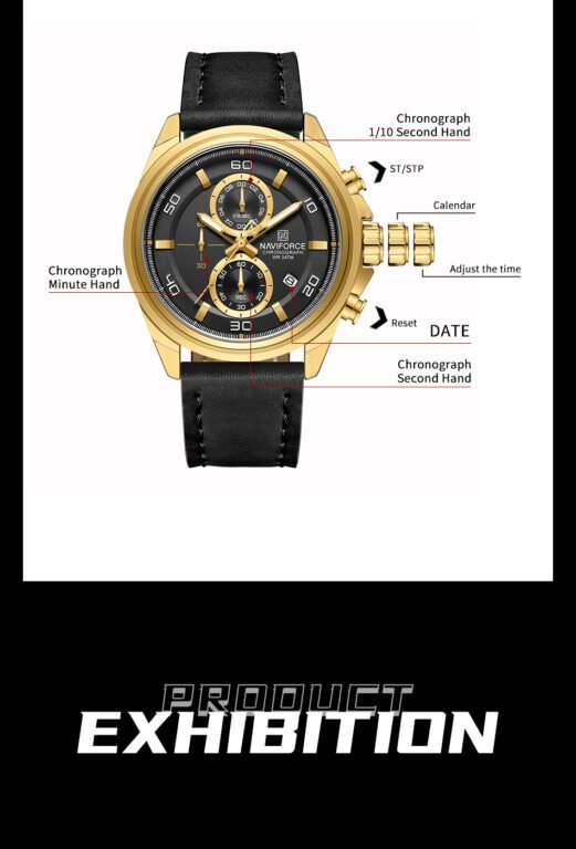 NaviForce Watch NF8075 – RoseGold/Black 9