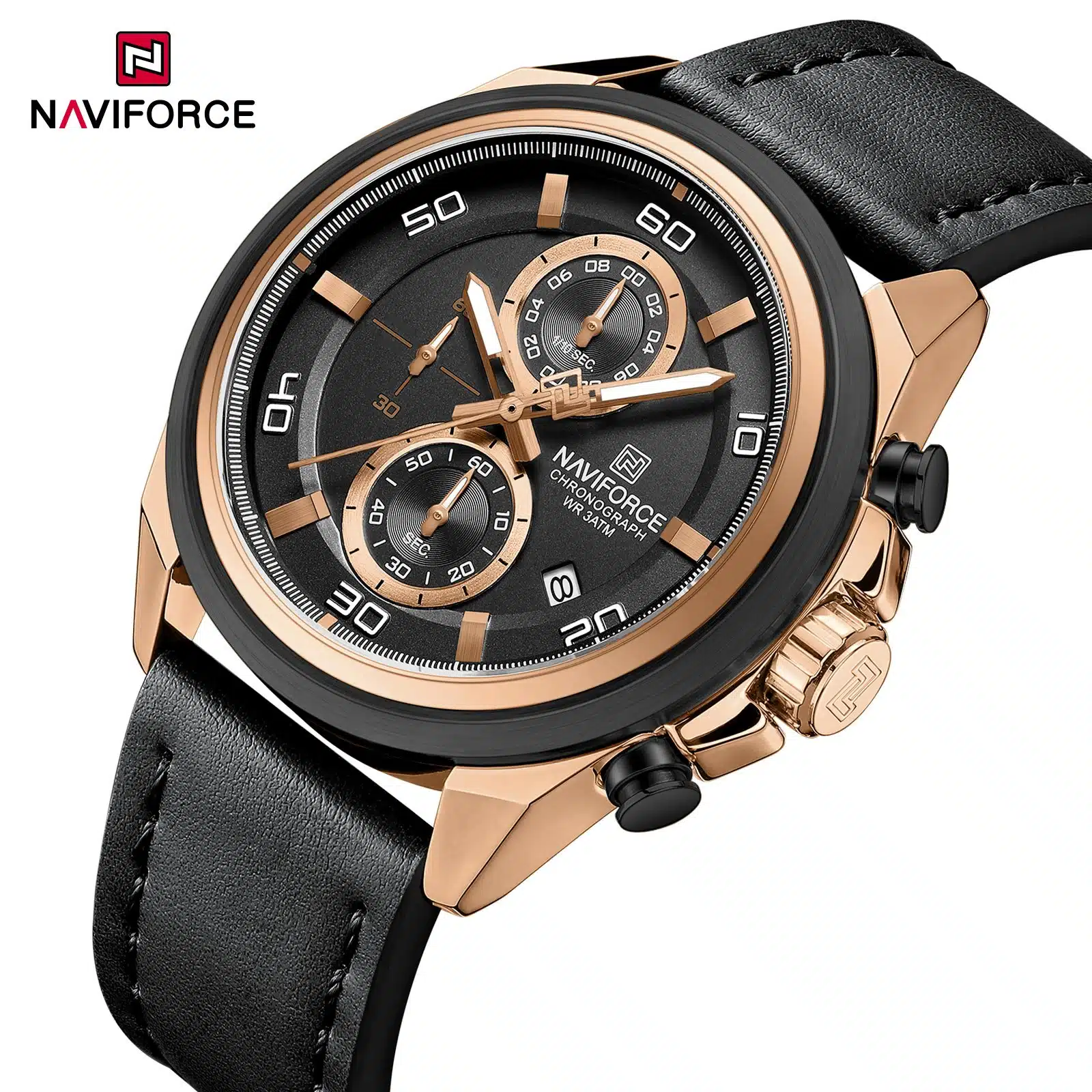 NWN_NF8075_RG/B NaviForce NF8075 – RoseGold/Black