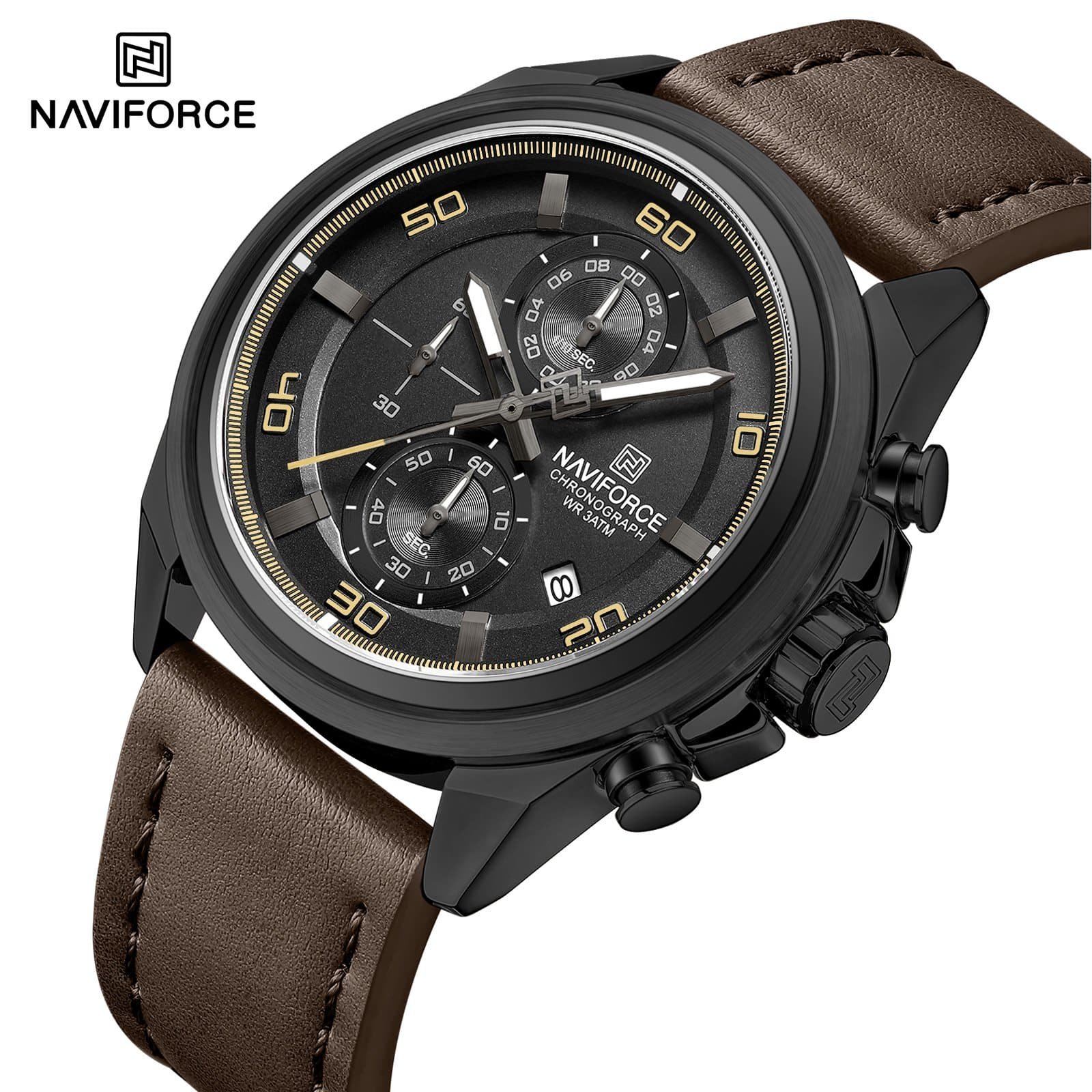 NWN_NF8075_B/DB NaviForce NF8075 – Black/DarkBrown
