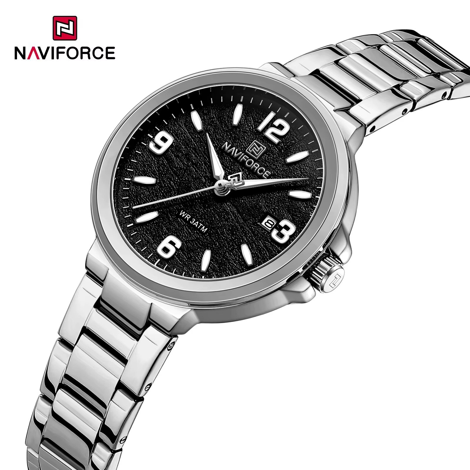 NWN_NF5077_S/B NaviForce NF5077 – Silver/Black