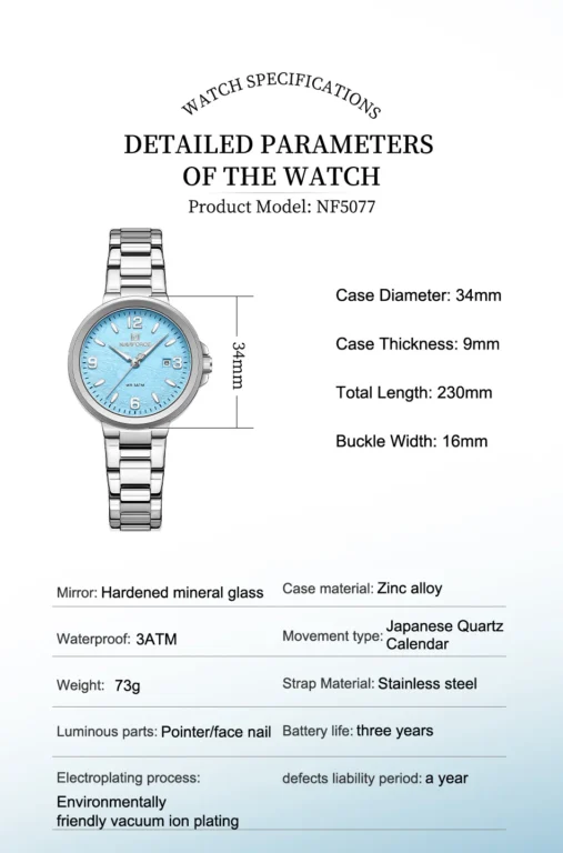 NaviForce Watch NF5077 – Silver/Black 10