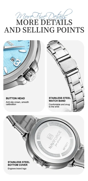 NaviForce Watch NF5077 – Silver/Black 16