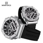 NaviForce Couple Watch NF8035 – Black/Silver 1 NaviForce NF8035 – Black/Silver