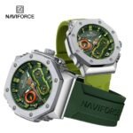 NaviForce Couple Watch NF8035 – Green/Silver 1 NaviForce NF8035 – Green/Silver