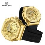 NaviForce Couple Watch NF8035 – Golden/Black 1 NaviForce NF8035 – Golden/Black