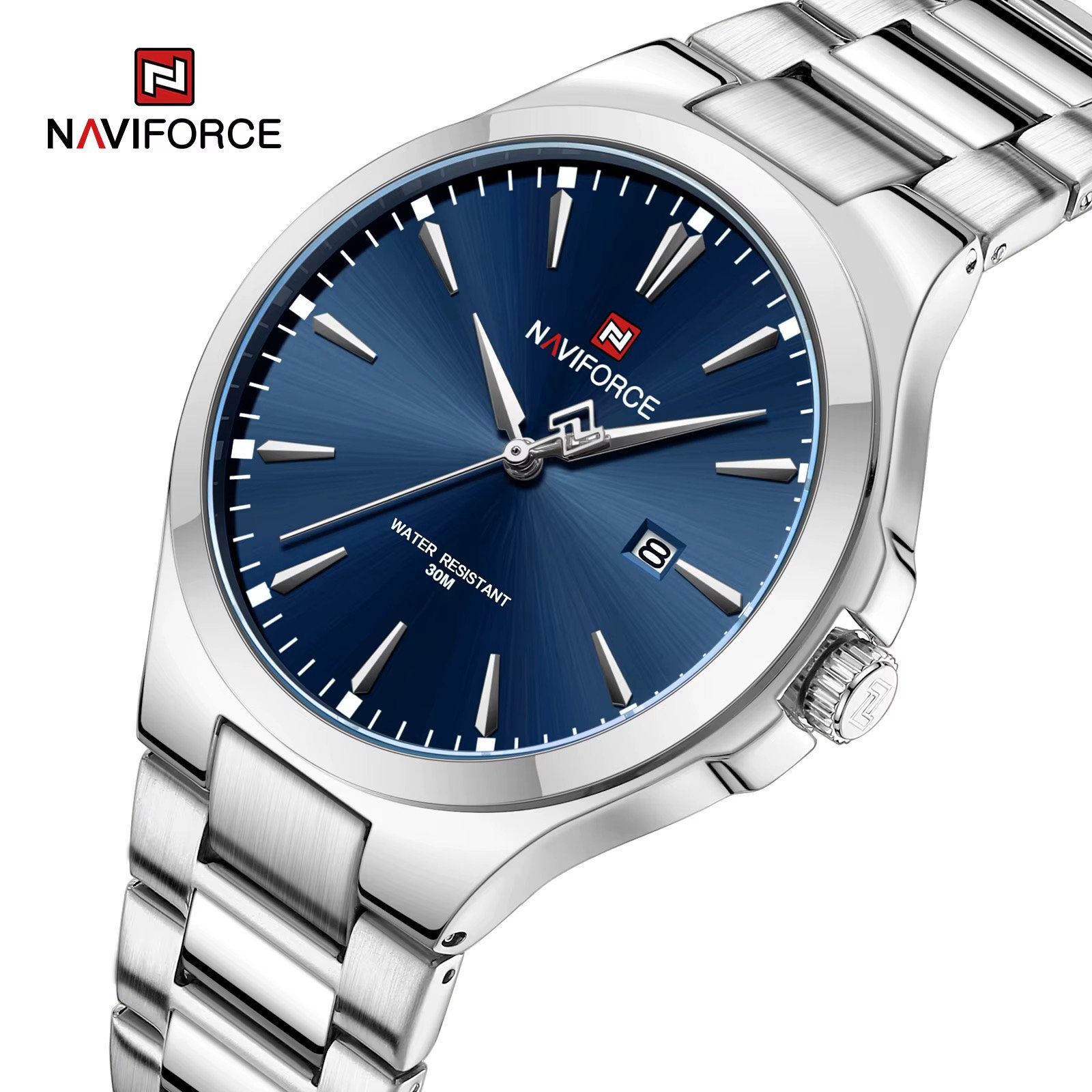 NWN_NF9214_S/BE NaviForce NF9214 – Silver/Blue