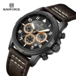 NaviForce NF8077 – Black/RoseGold/D.Brown