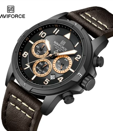 Home 8 NaviForce NF8077 – Black/RoseGold/D.Brown