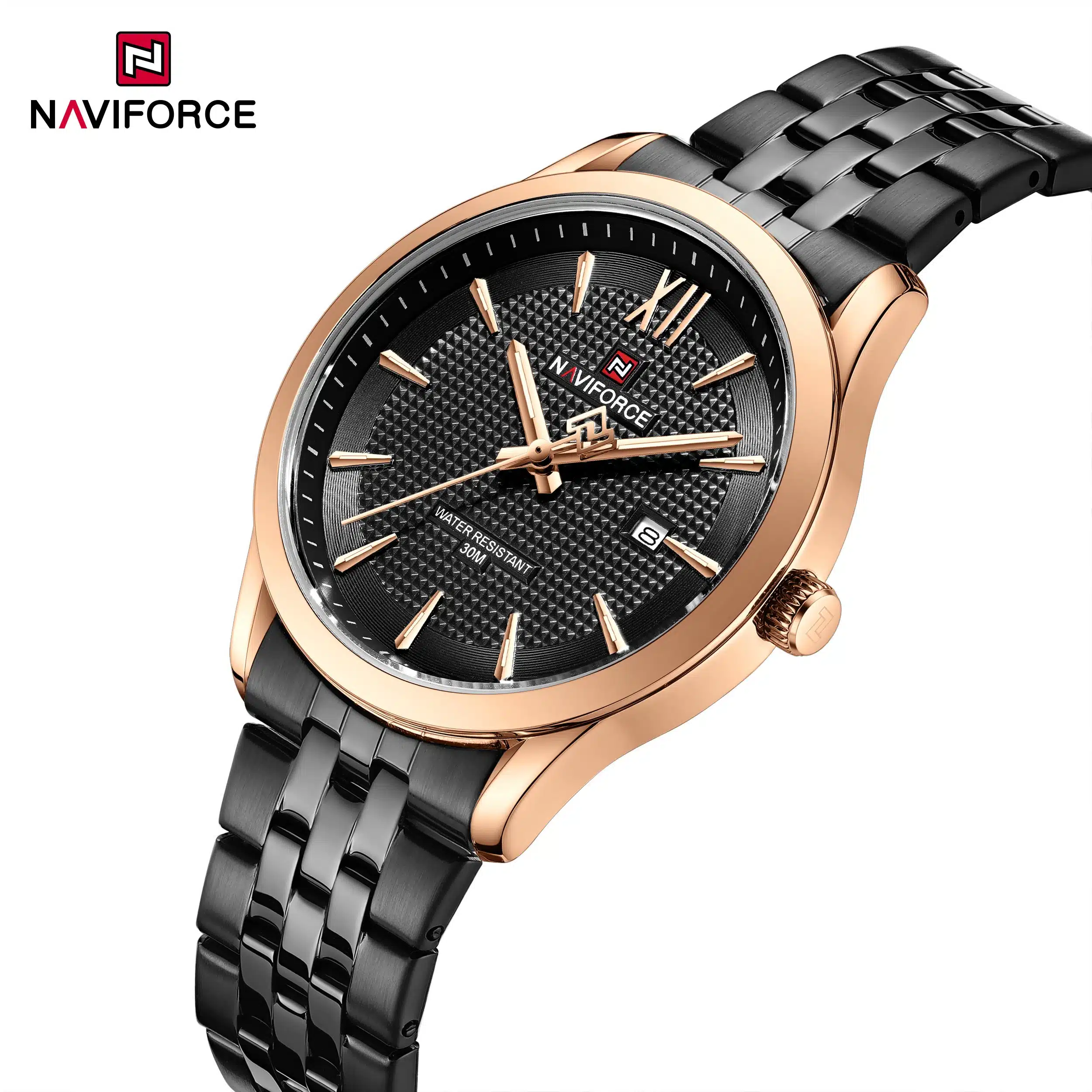NWN_NF9255_RG/B NaviForce NF9255 – RoseGold/Black