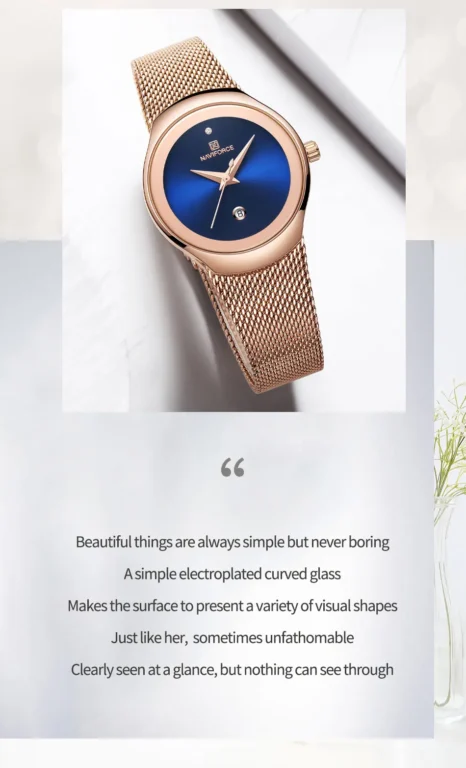 NaviForce Watch NF5004 – RoseGold/Blue 4