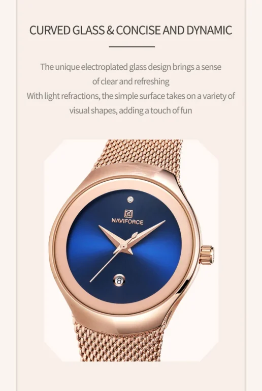 NaviForce Watch NF5004 – RoseGold/Blue 8