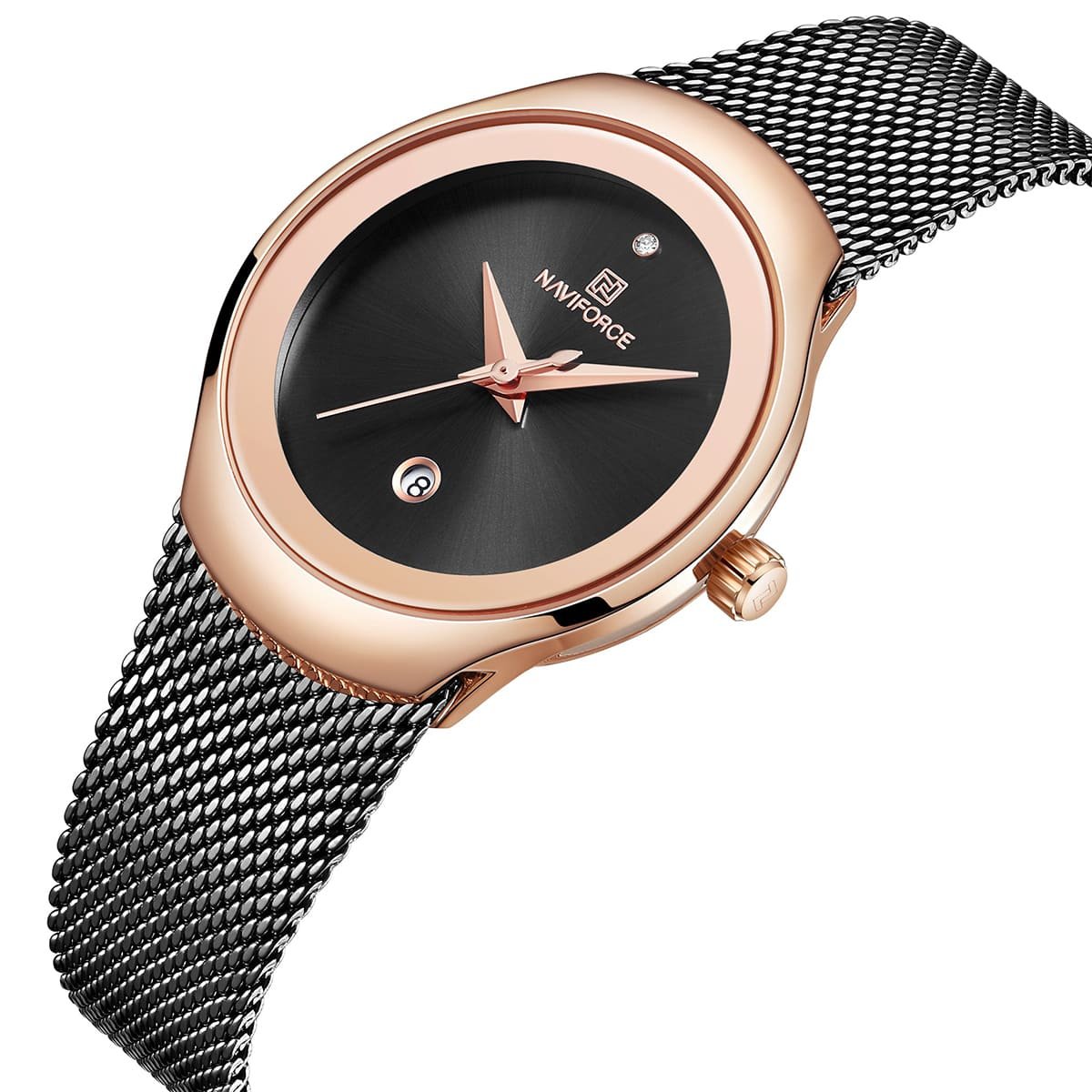 NWN_NF5004_RG/BK NaviForce NF5004 – RoseGold/Black