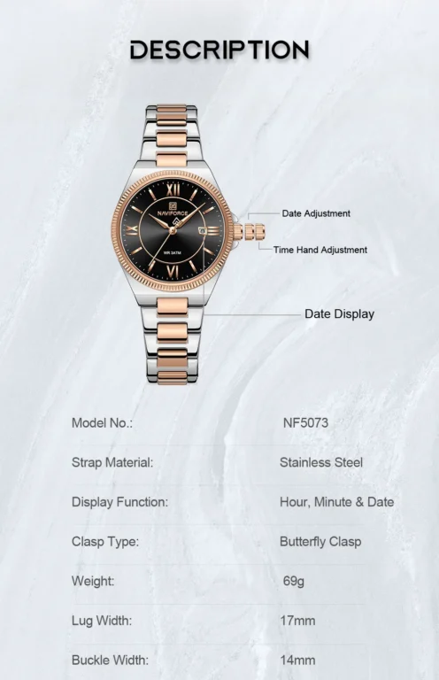 NaviForce Watch NF5073 – RoseGold 2